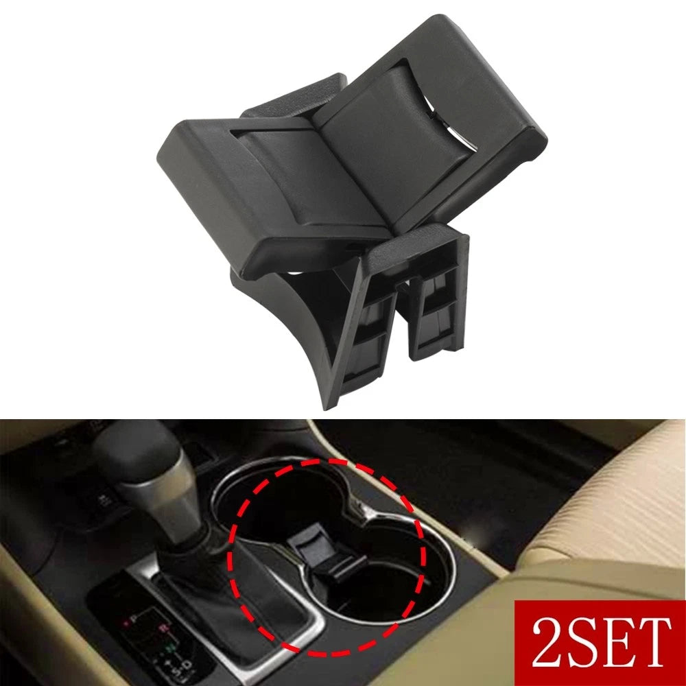 Set of 2 Console Cup Holder Insert Dividers for Toyota Highlander (2014–2019)