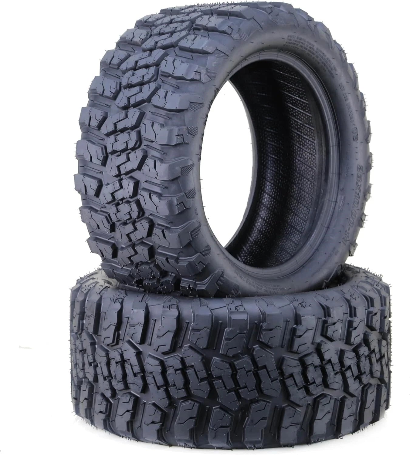 Set of 2 All Terrain Golf Cart Tires 23x10-14 4 Ply - 14058