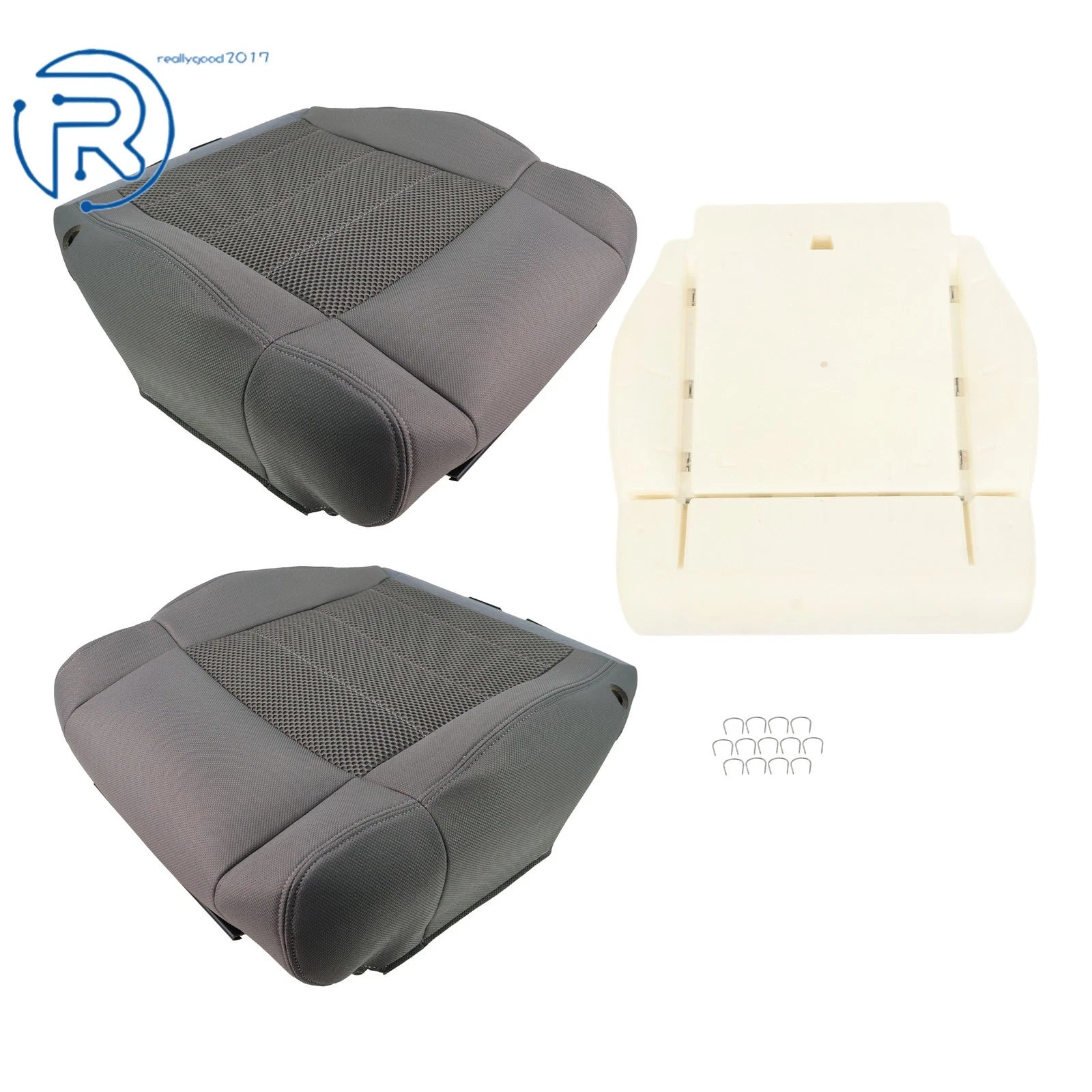 Front Seat Cover & Driver Foam for Jeep Wrangler (2007–2012) Gray