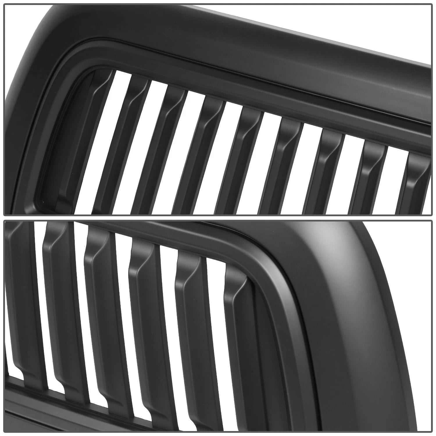 Badgeless Vertical Slat Style Matte Front Bumper Grille for Ram 2500 3500 (2010–2018)