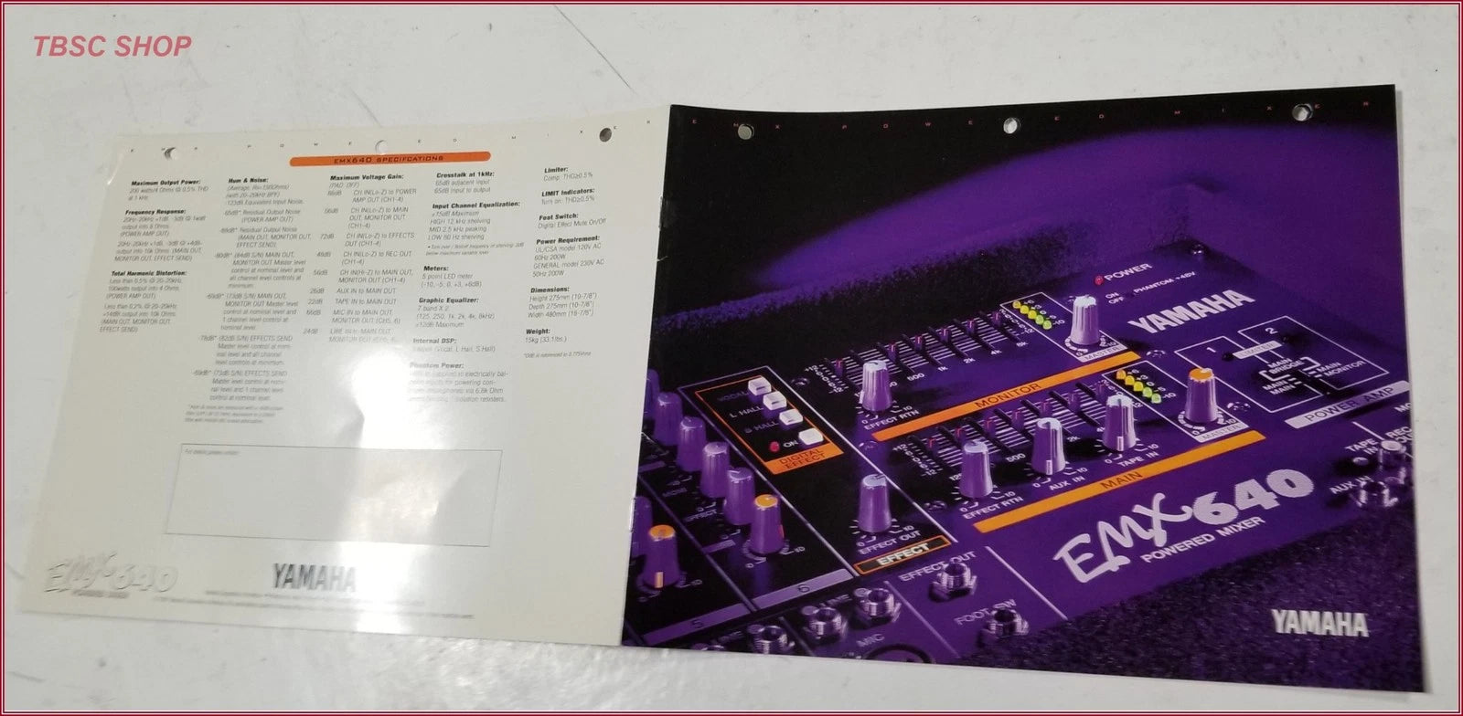 Yamaha EMX640 Powered Mixer Sales Brochure