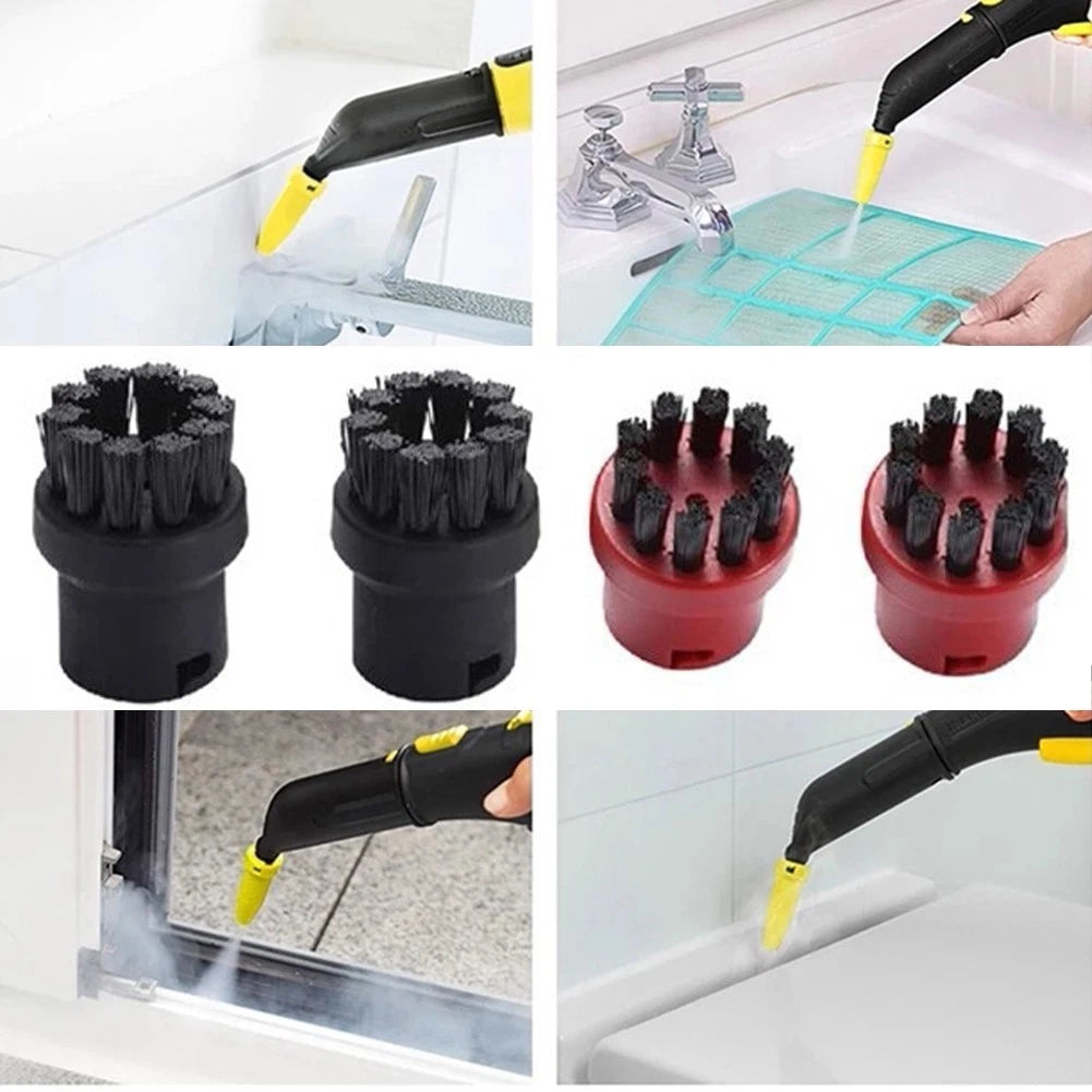 Set of 4 Round Nylon Brushes for Cleaning Extension Nozzle