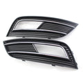 2Pcs Front Bumper Fog Light Grille Bezel Cover for Audi A4 B8 (2012–2015)