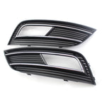 2Pcs Front Bumper Fog Light Grille Bezel Cover for Audi A4 B8 (2012–2015)