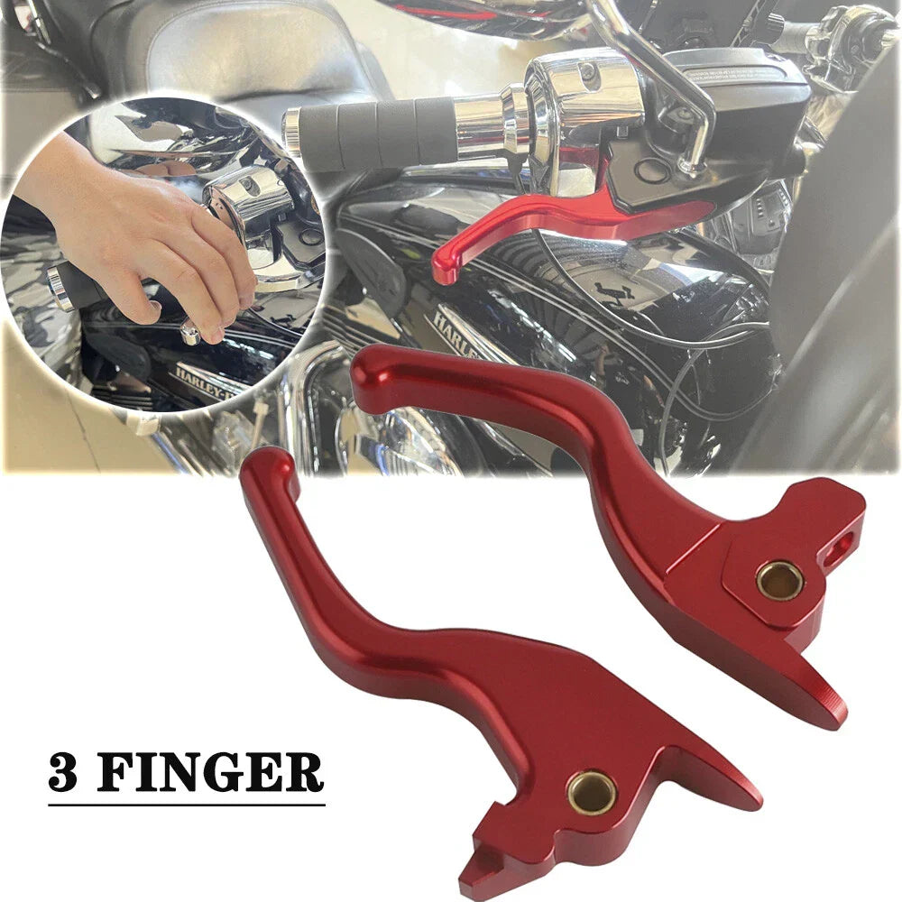 5.9'' Brake & Clutch Hand Lever Set for Harley Softail Fat Boy