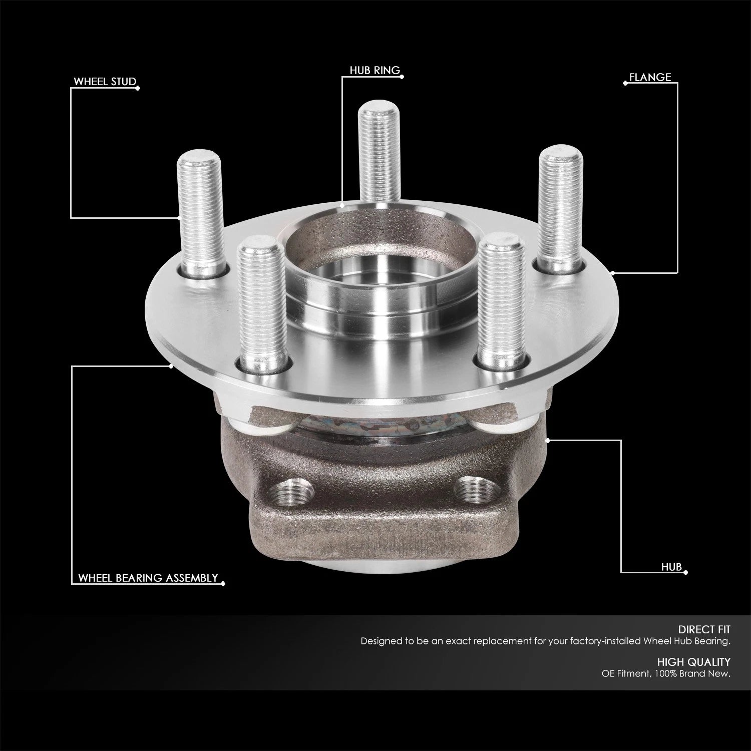 Front Left/Right Wheel Bearing & Hub for Subaru Forester Impreza XV Crosstrek (2014–2020)