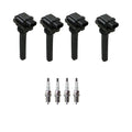 Set of 4 NGK Ignition Coils & Nickel Spark Plugs for Suzuki Esteem Tracker Vitara (L4)