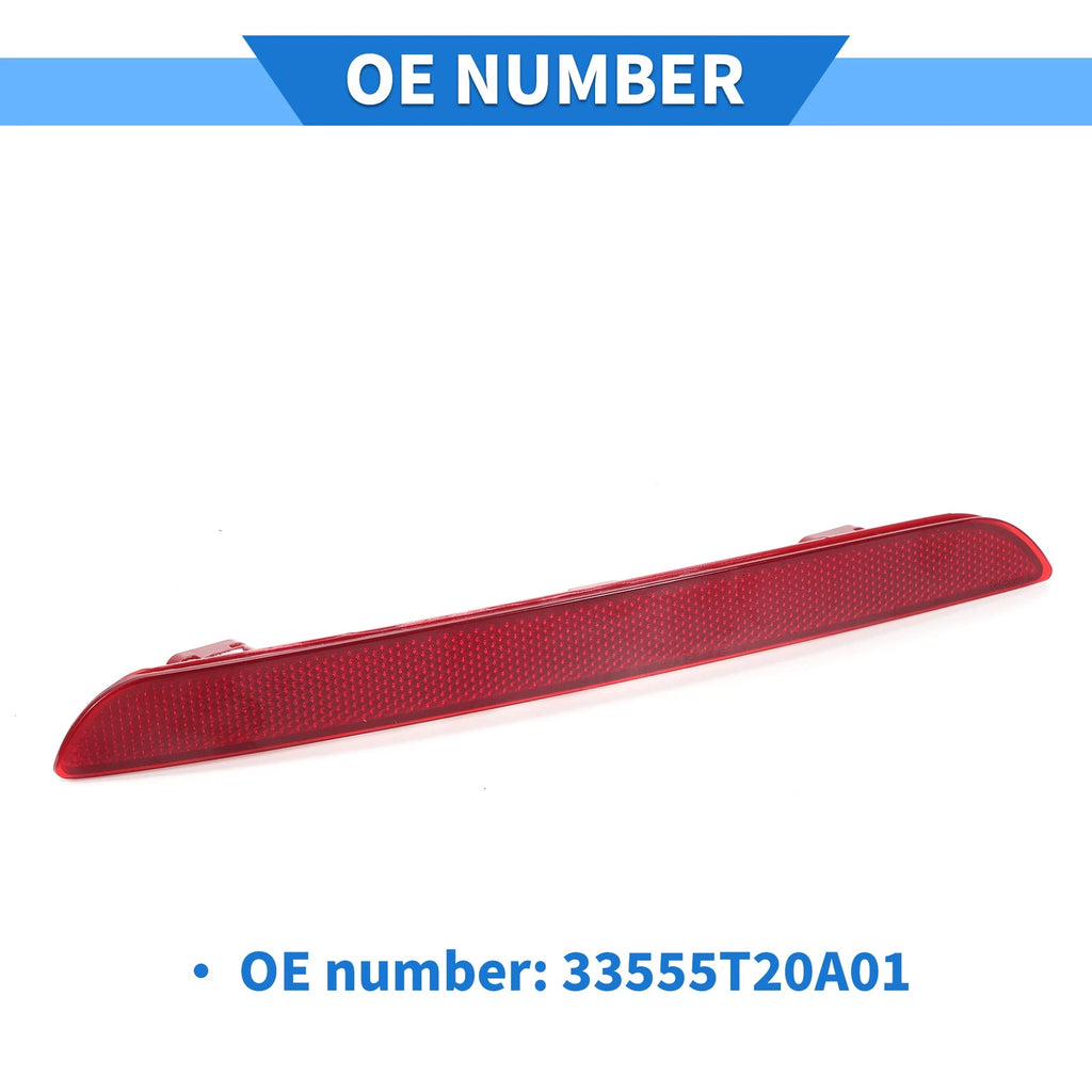 Rear Left Bumper Reflector No. 33555T20A01 for Honda Civic (2022–2023) Red
