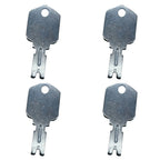 Set of 4 Forklift Keys for Clark Yale Hyster Komatsu Gradall Gehl Crown