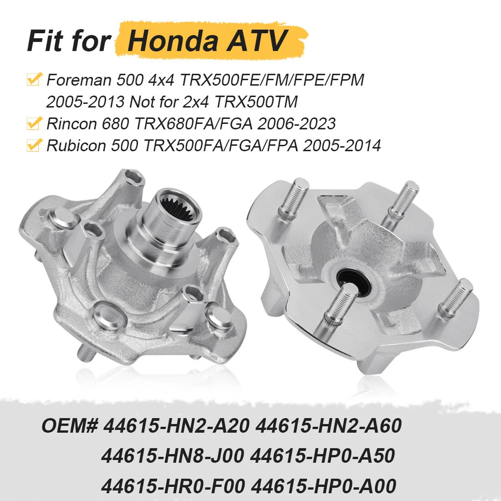 2X Front Wheel Hubs for Honda Rincon 680 TRX680FA (2006–2023)