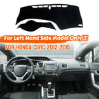 LHD Non-Slip Poly Carpet Dash Mat Cover for Honda Civic (2012–2015)