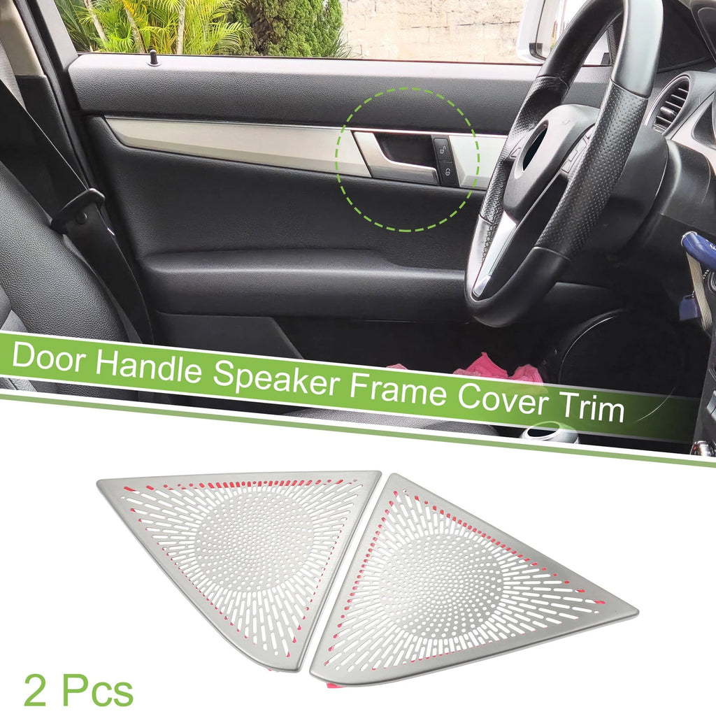 2X Inner Door Handle Speaker Frame Cover Trim for Mercedes Benz C Class (2007–2014)