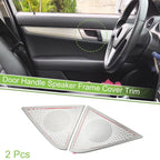 2X Inner Door Handle Speaker Frame Cover Trim for Mercedes Benz C Class (2007–2014)