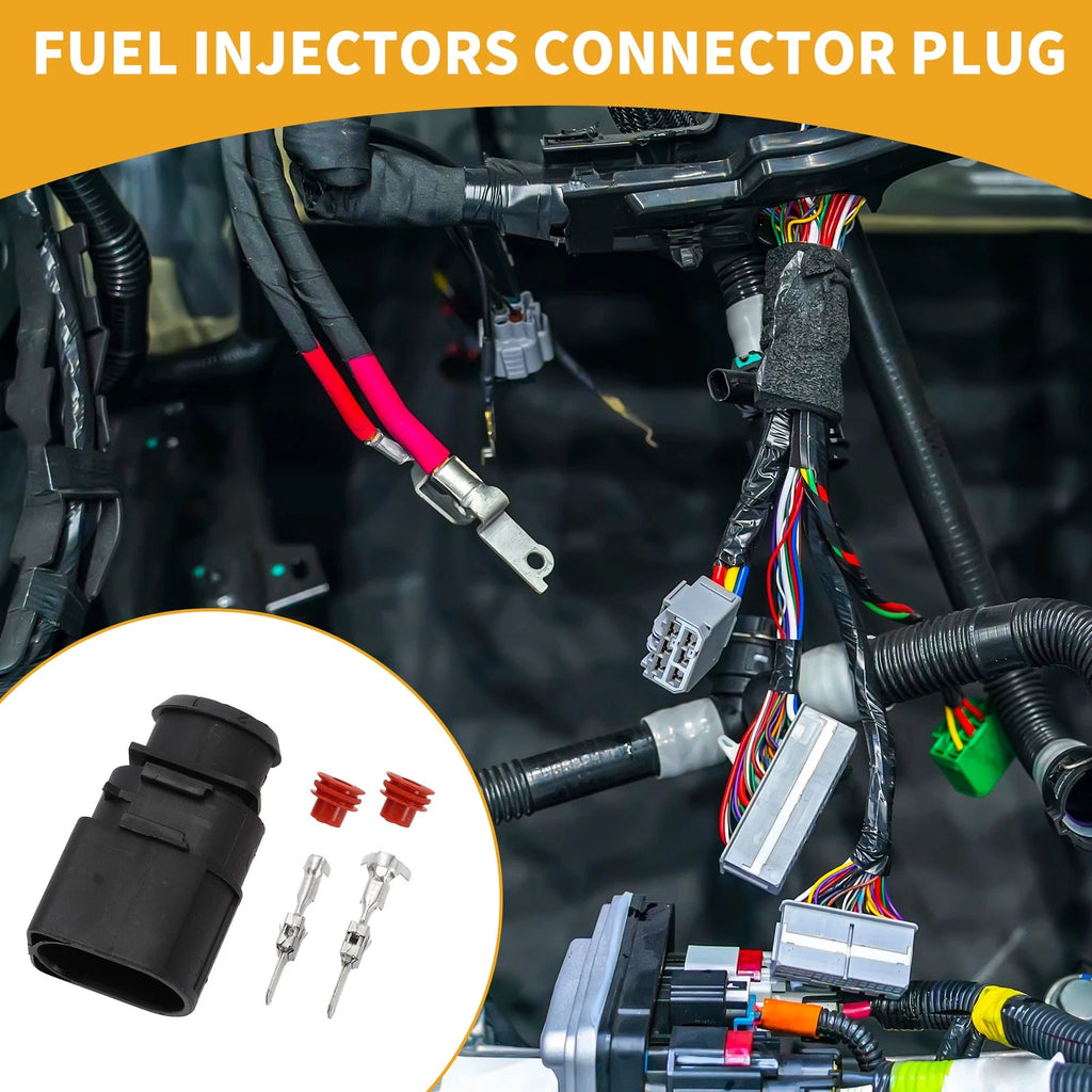 2 Pin Fuel Injectors Connector Plug for Volkswagen 