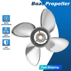 13.25 x 15 Stainless Boat Propeller for Mercury 40-140hp (15 Spline, 4 Blade)