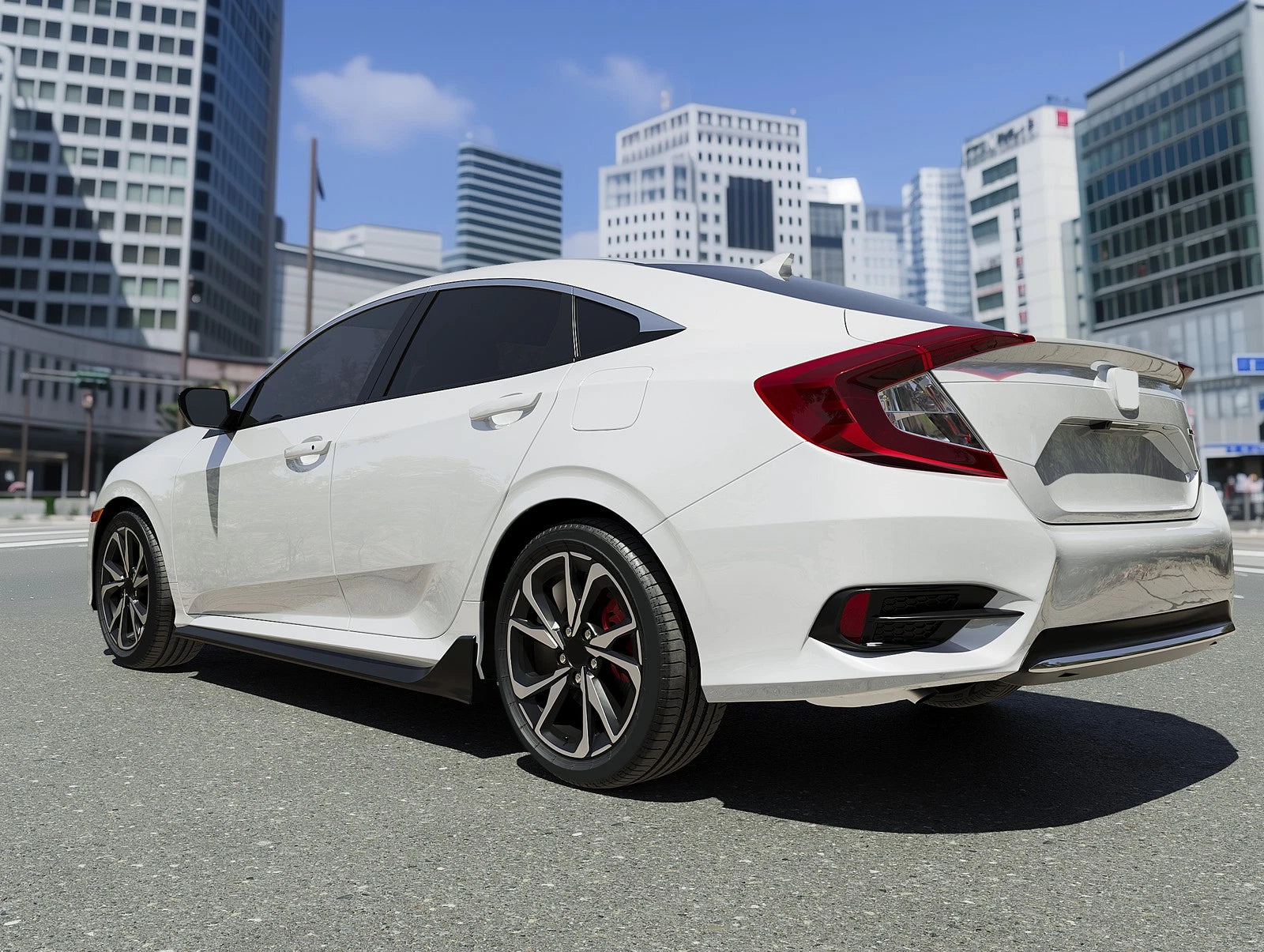 Side Skirt Extension for Honda Civic 2016–2021 LX EX SI Type-R Style