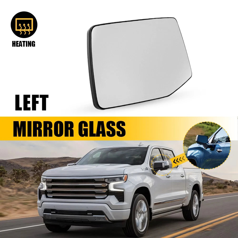 Heated Driver Side Mirror Glass for Silverado 2500 3500 HD Sierra HD (2019–2024)