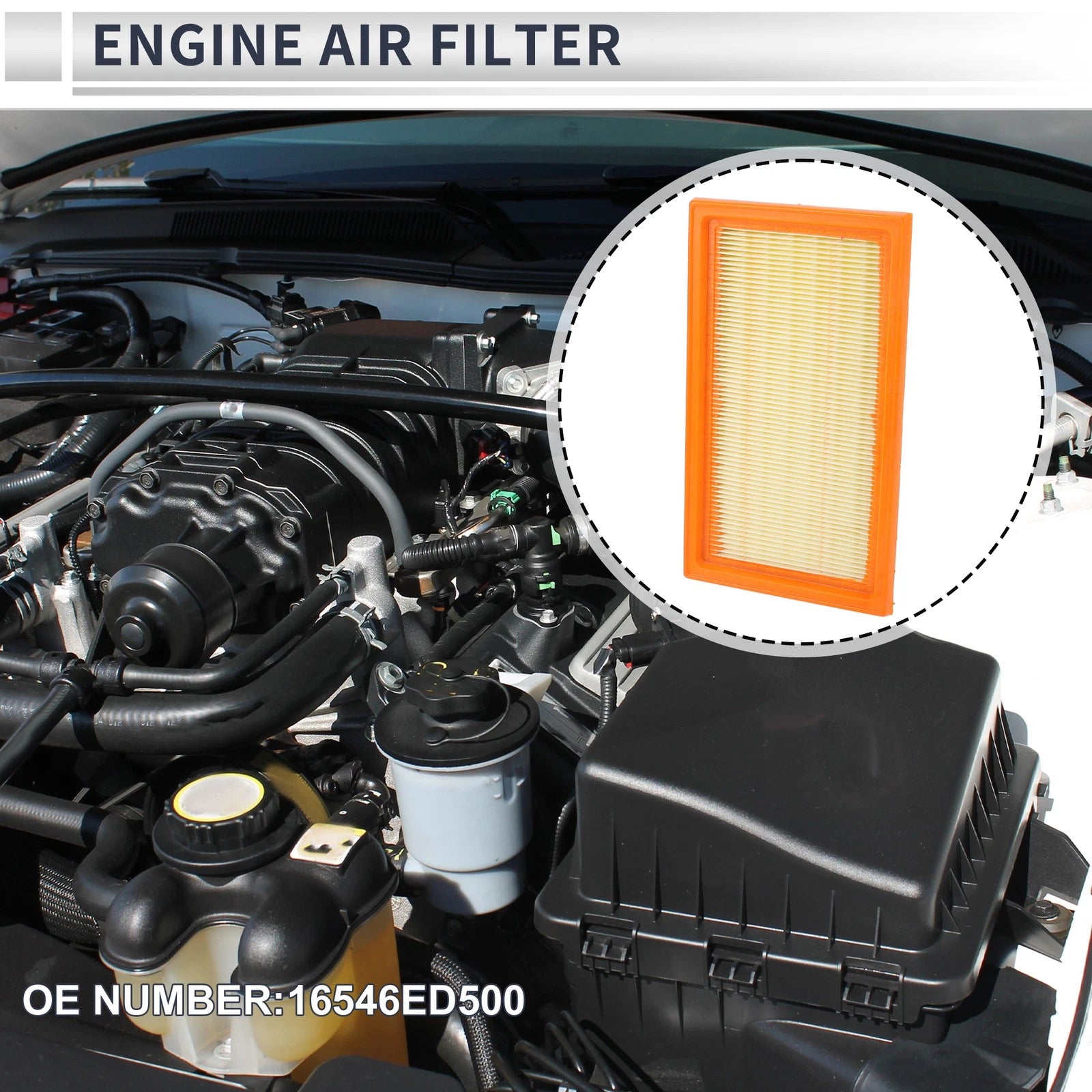 Car Engine Air Filter No. 16546ED500 for Nissan Cube L4 1.8L (2009–2014)