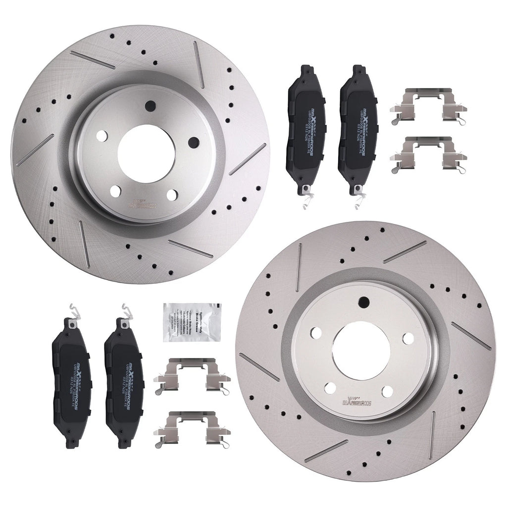 Front Vented Brake Rotors with Pads for Infiniti JX35 QX60/Nissan Pathfinder (2013–2017)