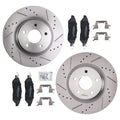 Front Vented Brake Rotors with Pads for Infiniti JX35 QX60/Nissan Pathfinder (2013–2017)