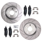 Front Vented Brake Rotors with Pads for Infiniti JX35 QX60/Nissan Pathfinder (2013–2017)