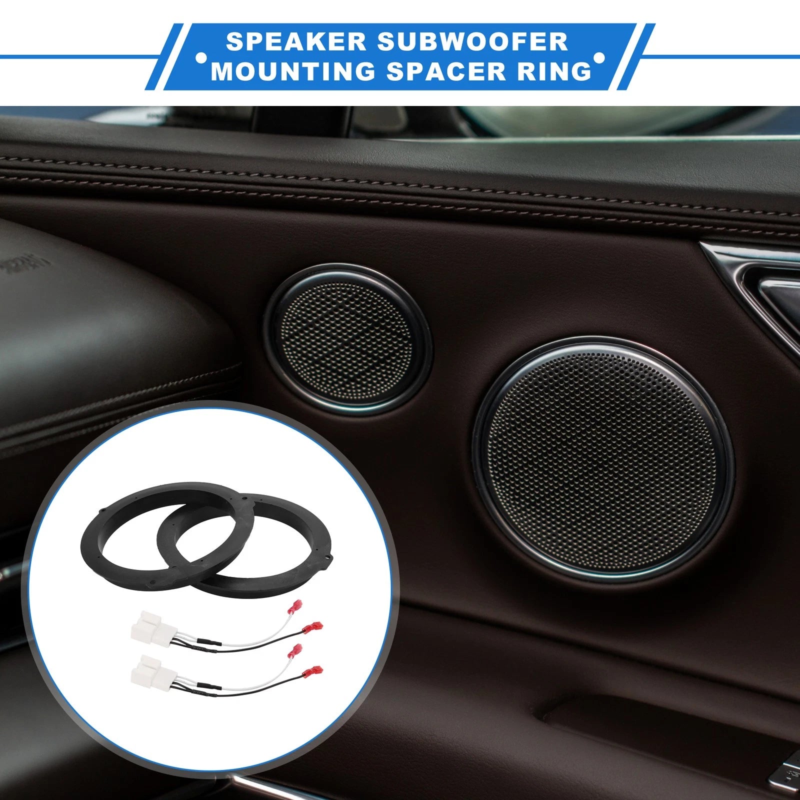 Set of 2 Speaker Spacer Rings for Ford Escape (6.5")