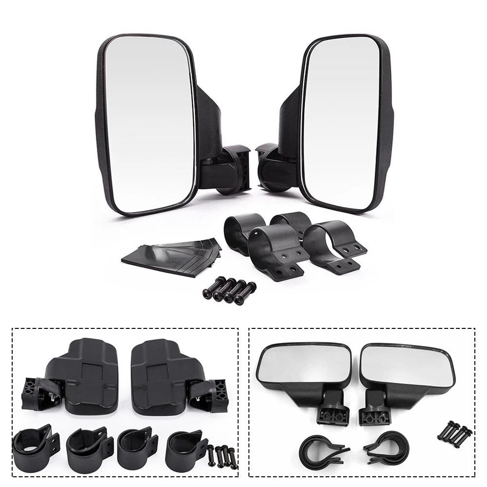 Adjustable UTV Side Mirrors for Offroad Vehicles (Comprehensive Kit)