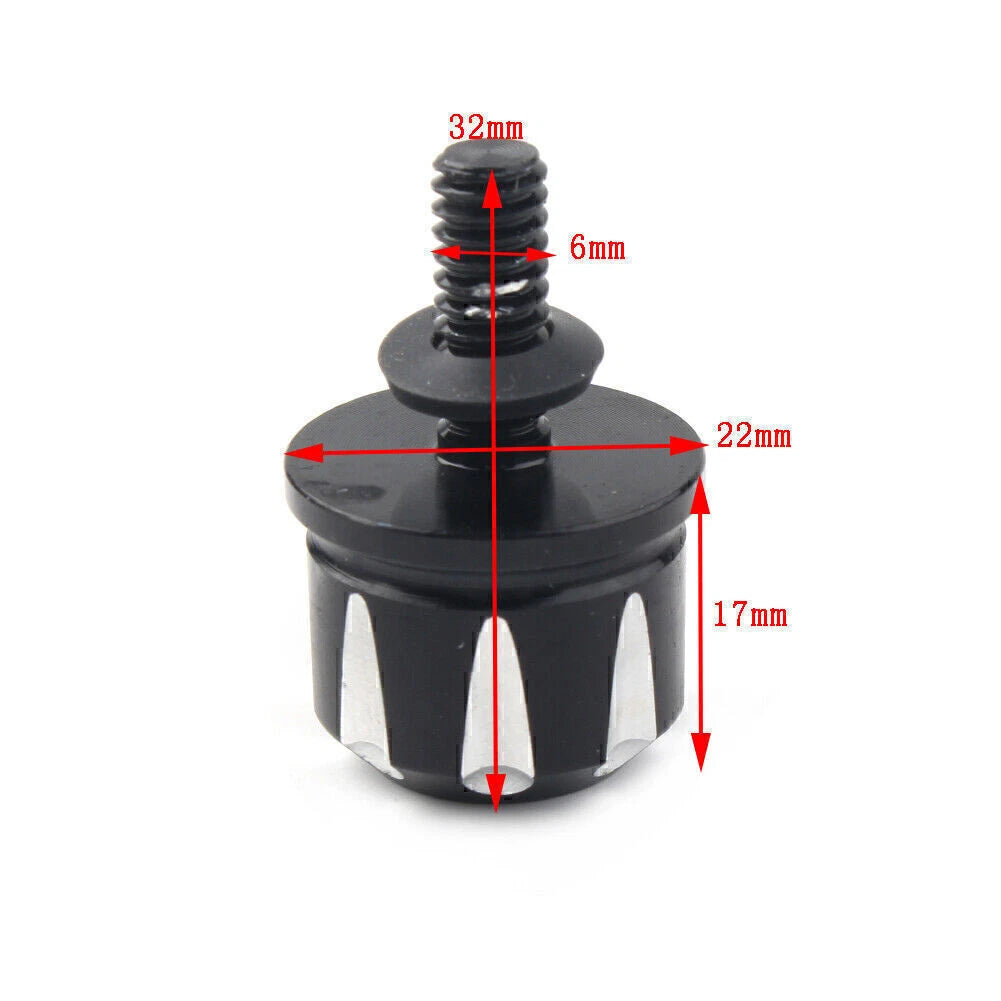 1pc 1/4"-20 Black Rear Fender Seat Screw Bolt for Harley (1996–2023)