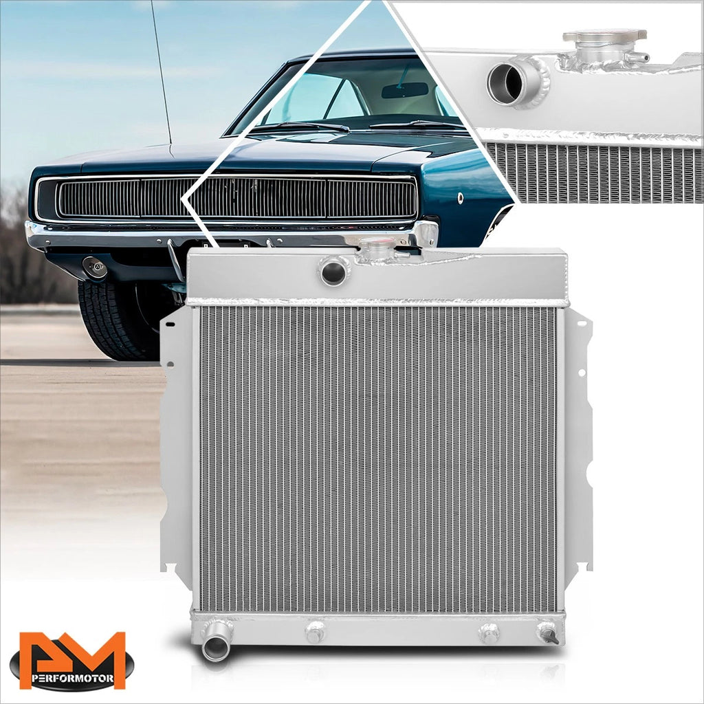 2X Aluminum Core 2-Row Cooling Radiator for Charger/Coronet/Satellite (1965–1969)