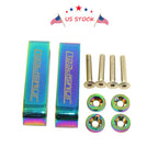 Set of 4 JDM Neo Chrome Hood Spacer Risers for Acura Integra (1990–2001) Honda Civic CRX (1988–2000)
