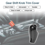 ABS Gear Shift Knob Cover Decal for BMW 5 6 7 Series (Carbon Fiber, Black)