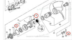 Lower Unit Seal Kit for Tohatsu MD115A MD115A2 M120A2 M140A2 (–)