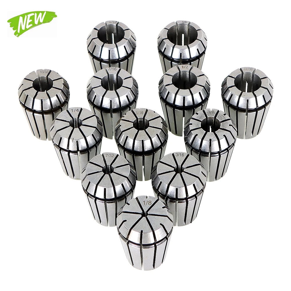 12Pc Spring Collet Set for CNC Milling Lathe Engraving Machine