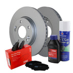Front Brake Kit 280mm Rotors & TRW Pro Ceramic Pads for Hyundai Kona, Kia Seltos (2018–2023)