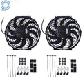 2X 12'' Slim Push Pull Electric Radiator Cooling Fan Universal