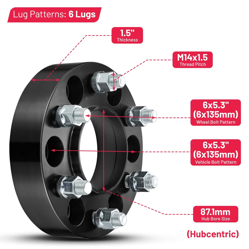 1.5" Hubcentric Wheel Spacers for Ford F-150 Expedition (2015-2024)