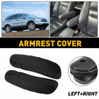 Leather Front Seat Armrest Cover for Honda CR-V (2010–2011) Black
