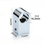 Clothes Hanging Rod Connector for Wardrobe 16mm Square Tube