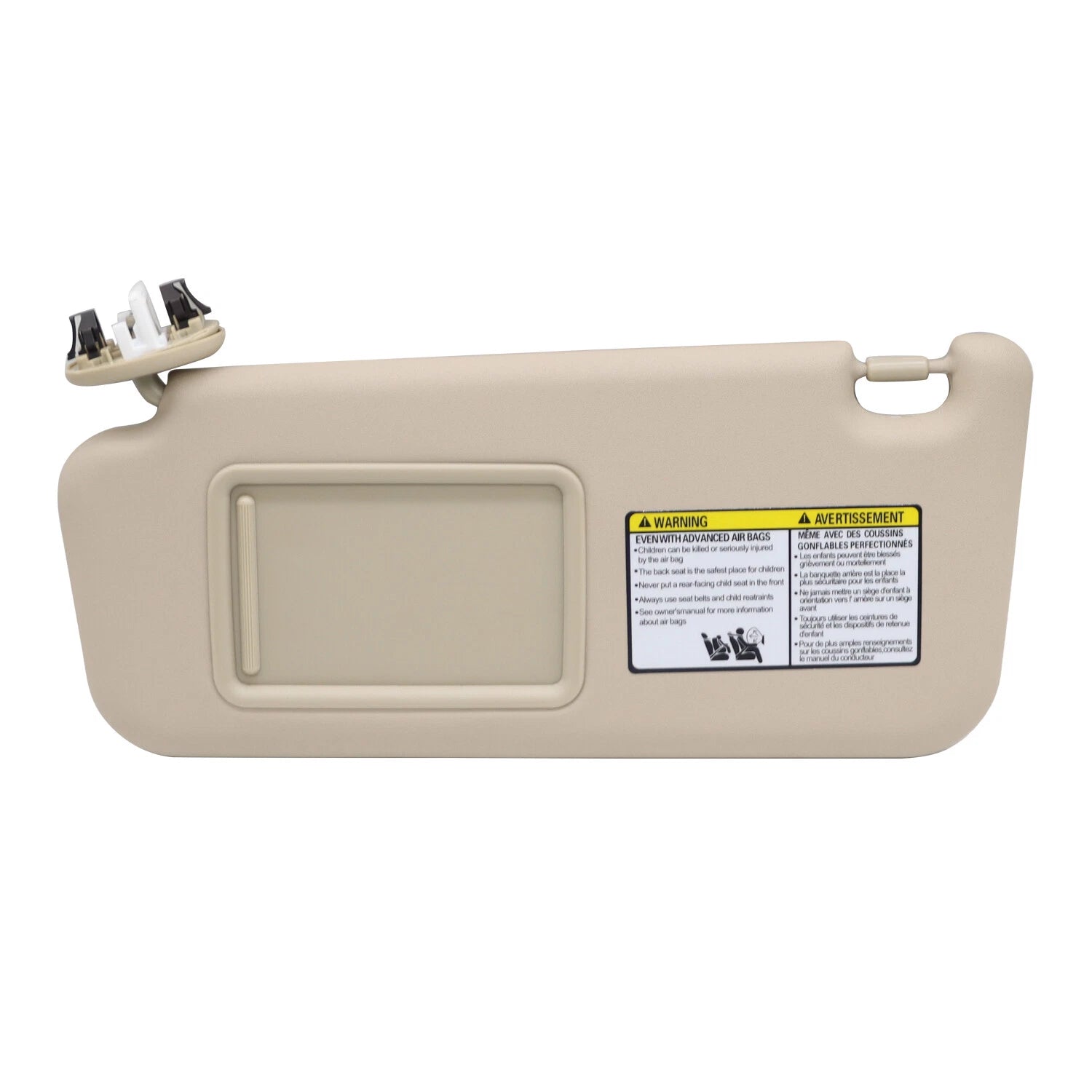Left Driver Sun Visor with Light Beige for Toyota RAV4 (2006–2013) 74320-42501-A1