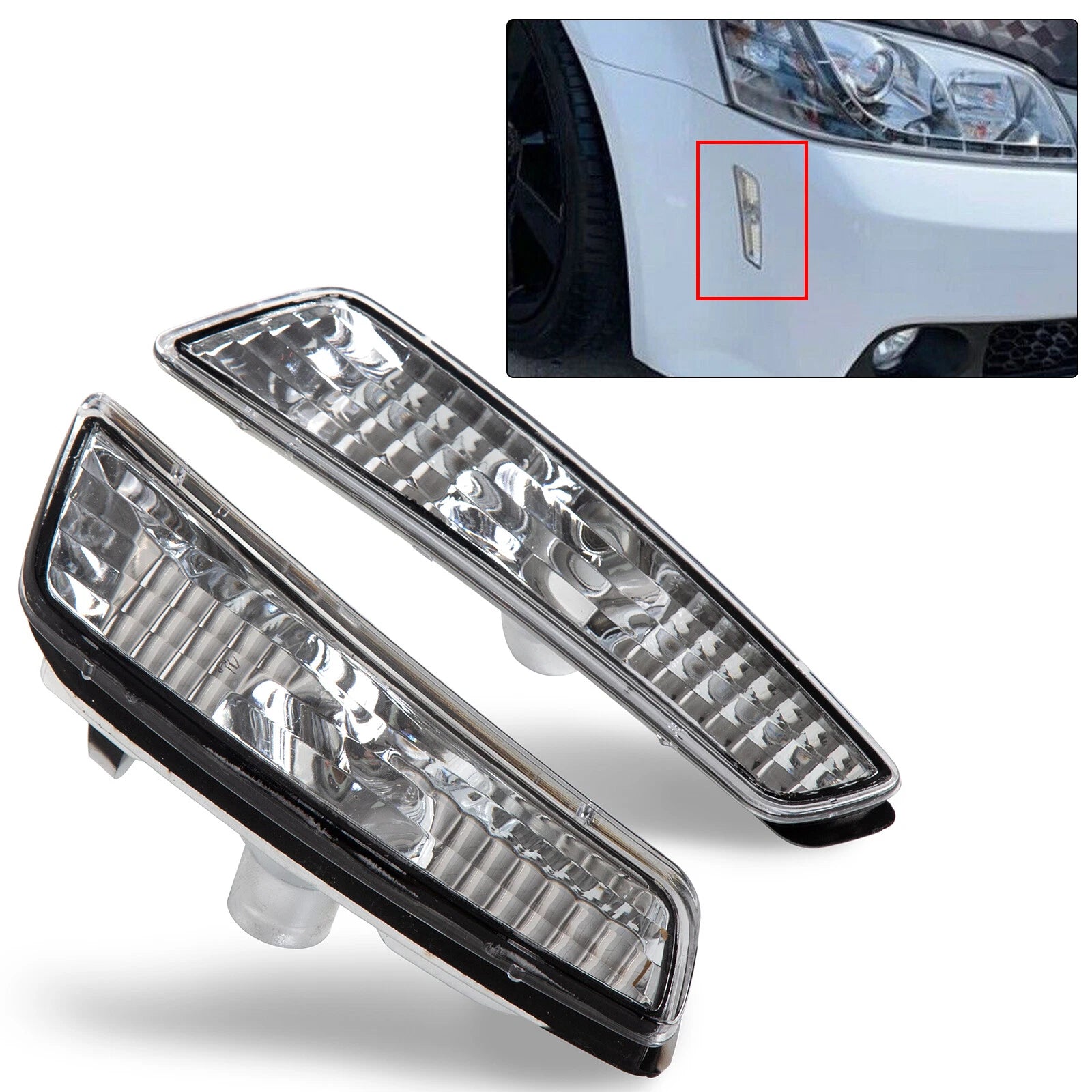 Clear Front Fender Side Marker Lights for Pontiac G8 (2008–2009)