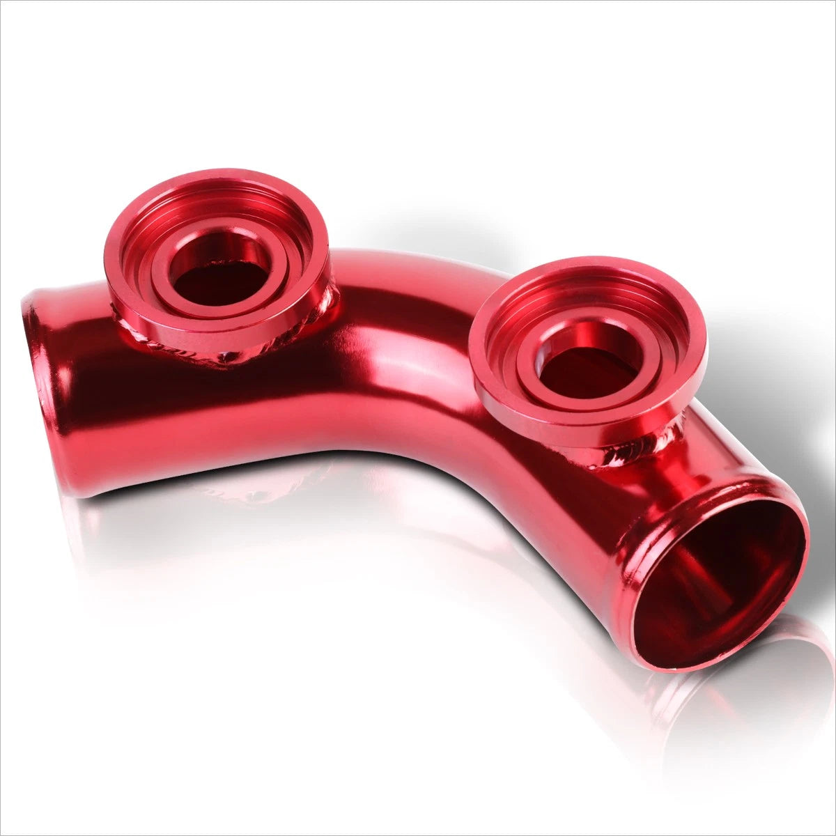 2.5" OD Aluminum 70 Degree Bend Turbo BOV Adapter Flange Pipe for