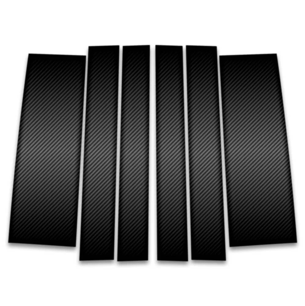 6pc Carbon Fiber Pillar Post Covers for 2009-2014 Volkswagen Routan