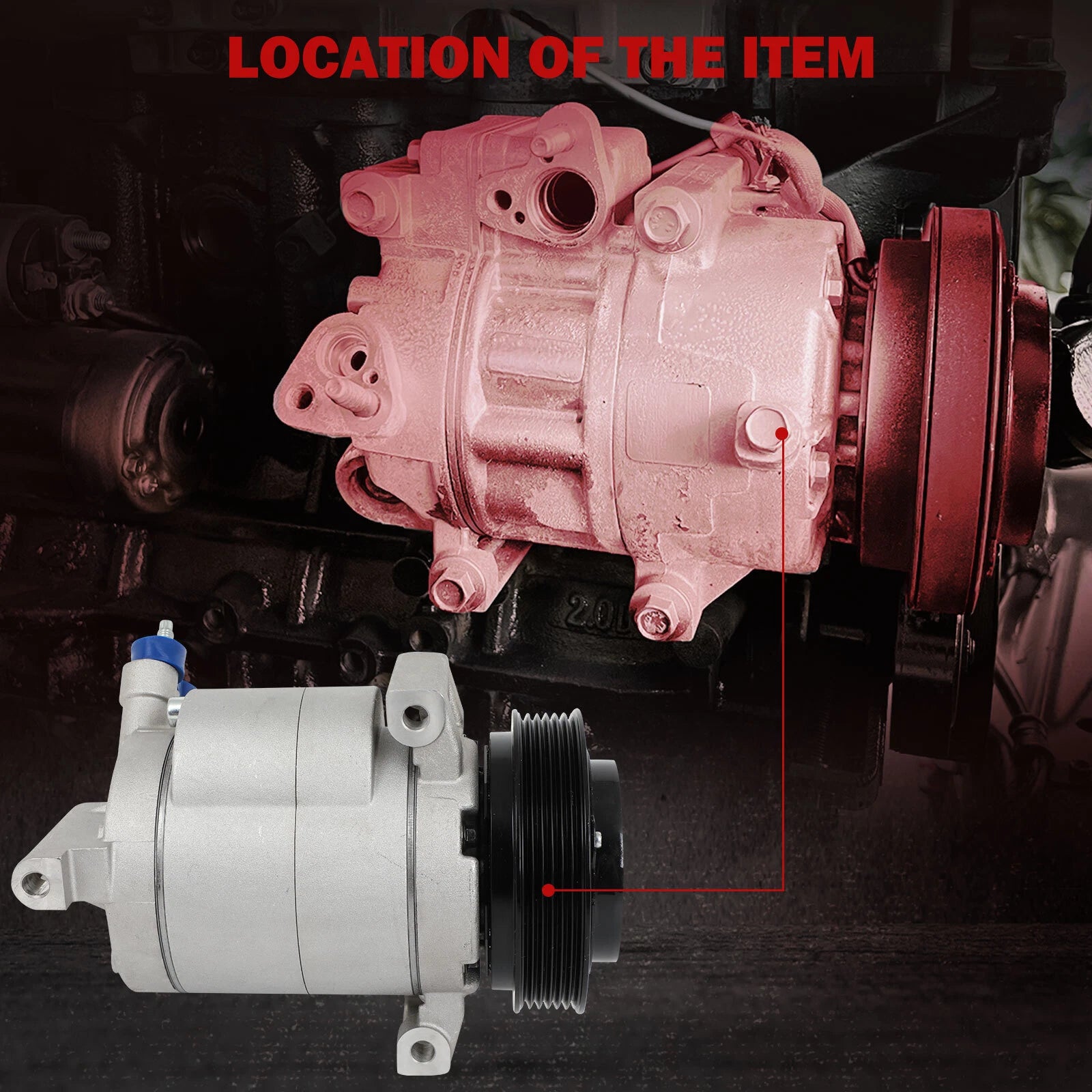 A/C Compressor with Clutch for Chevy Camaro (2010-2015)