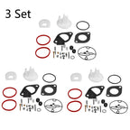 Set of 3 Carburetor Repair Kits for Master Overhaul Nikki B&S Lawn Mower (N/A)