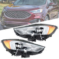 Set of 2 Full LED Headlights for Ford Edge (2019–2021) Black Housing