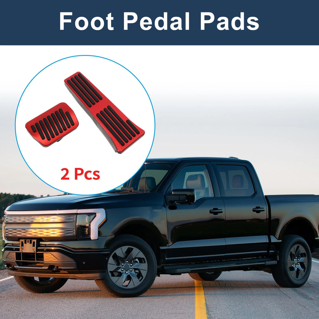 2X Automatic Foot Accelerator Pedal Covers for Ford Explorer (2020–2023) Red