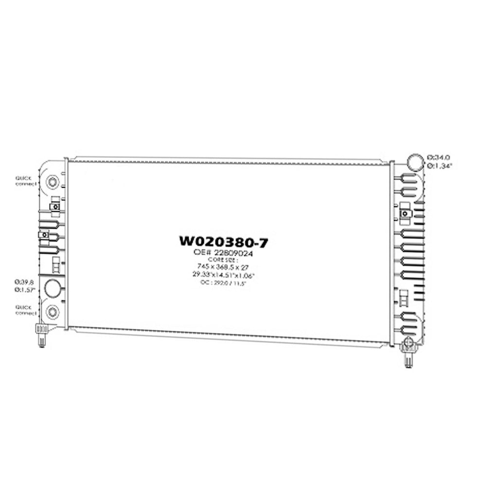 Replacement Plastic Aluminum Radiator for Toyota Hilux (2005–2015)