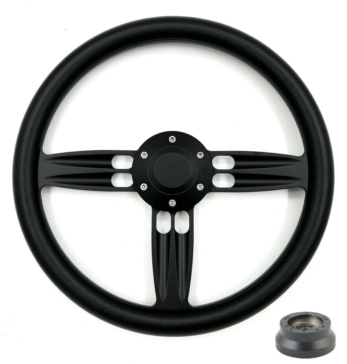 Double Barrel Steering Wheel Adapter for 14 Inch Black Steering Wheel (A01)