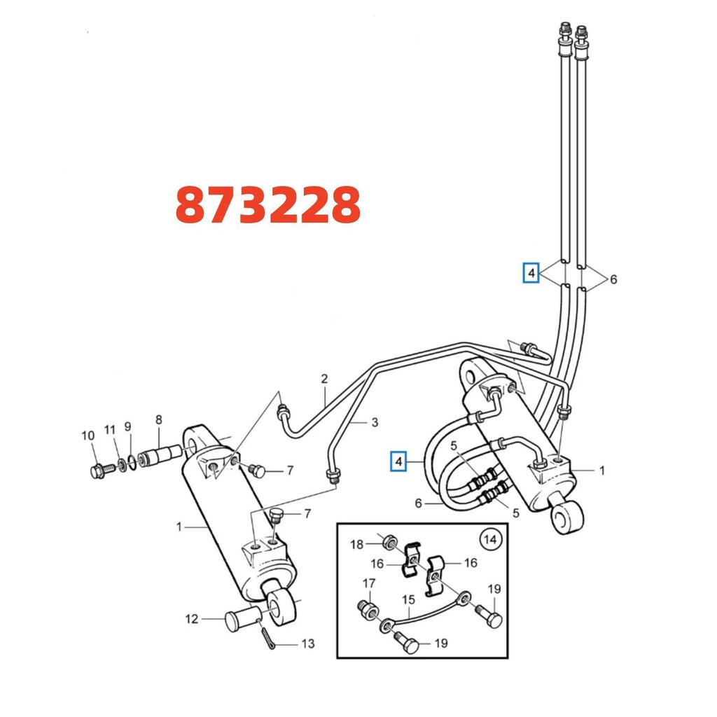 Power Trim Hose for Volvo Penta DP DPX (873228)