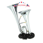 Dual Trumpet Air Horn for Truck RV Boat (12V)